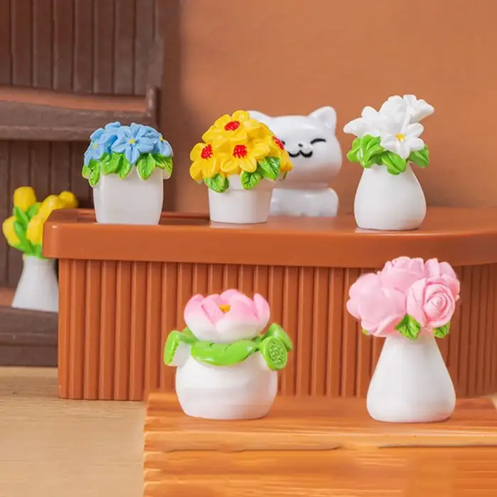 Plantes en pot de simulation colorées