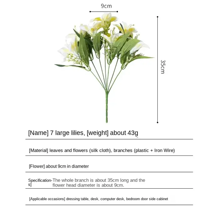Bouquet de fleurs de lys artificielles