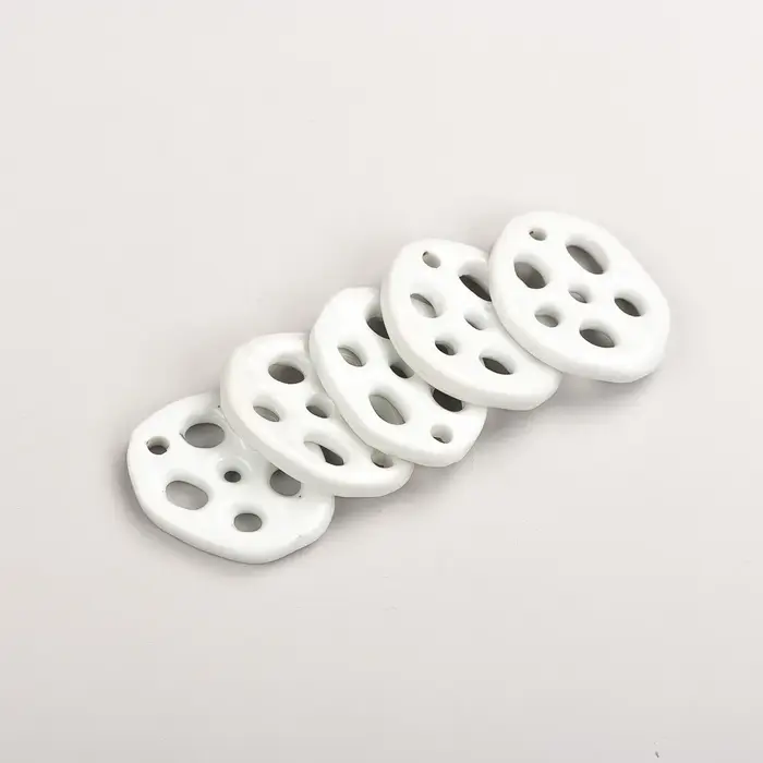 37 # Pendentif en céramique de racine de Lotus multicolore