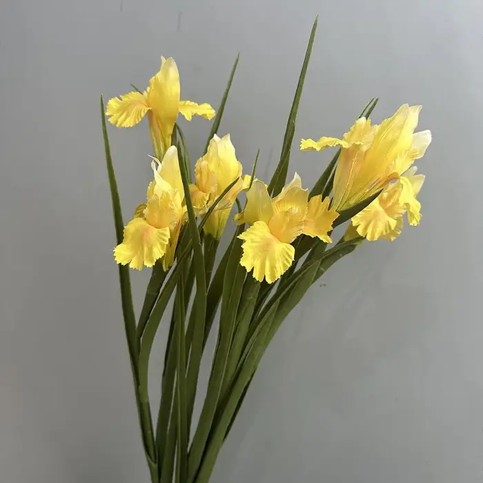 Fleurs d'iris artificielles en soie