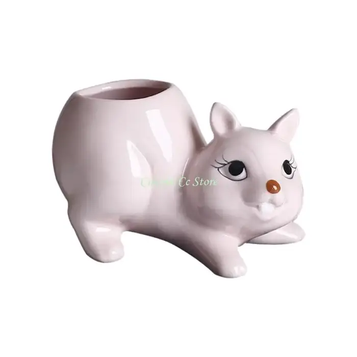 X90F Ceramic Plant Plante Pot Planter Squirrel Forme forme fenêtre Plant des cactus