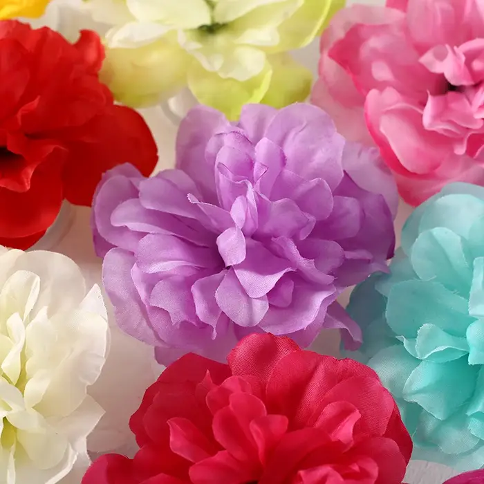 Nouveau lot de 50 têtes de fleurs artificielles Dahlia Rose pour décoration de mariage et de fête