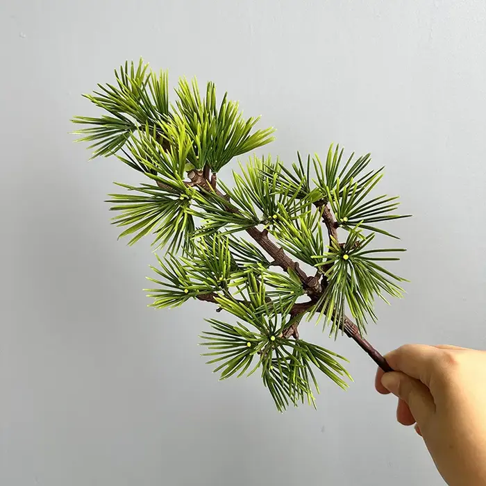 Feuille de pin noire artificielle, plante verte en plastique, fausse fleur, décoration de salon, Sim