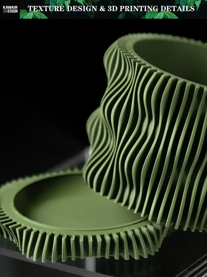 Pot à plantes moderne et minimaliste imprimé en 3D - Pot à fleurs biodégradable pour la décoration intérieure