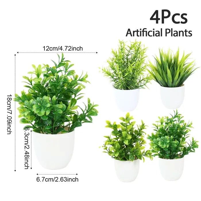 Plantes artificielles en pot