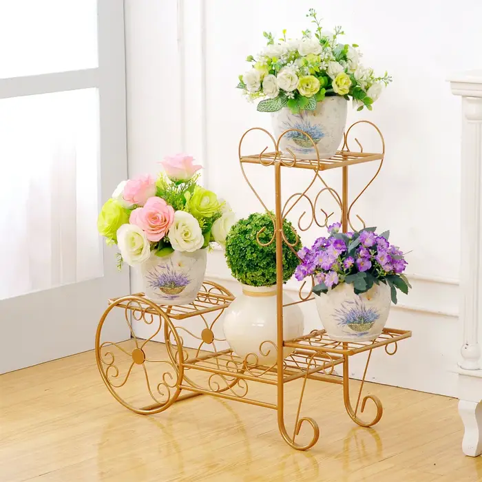 Support de fleurs en fer multicouche