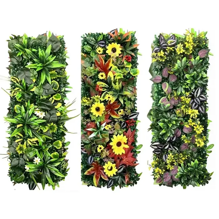 Panneaux muraux végétaux artificiels 75x25cm