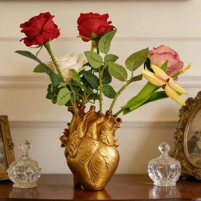 Vase créatif en forme de cœur