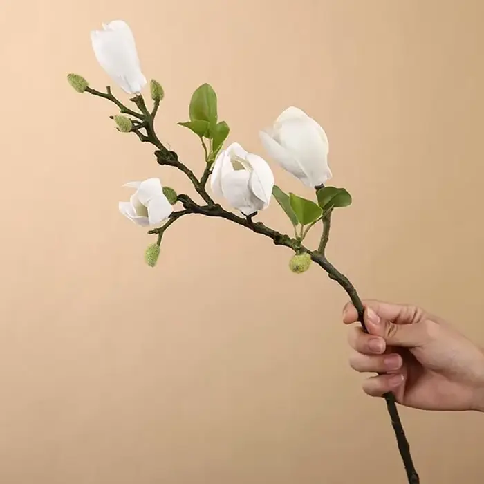 Bouquet de magnolia artificielle en soie