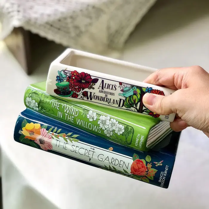 Pot de fleurs vintage en céramique