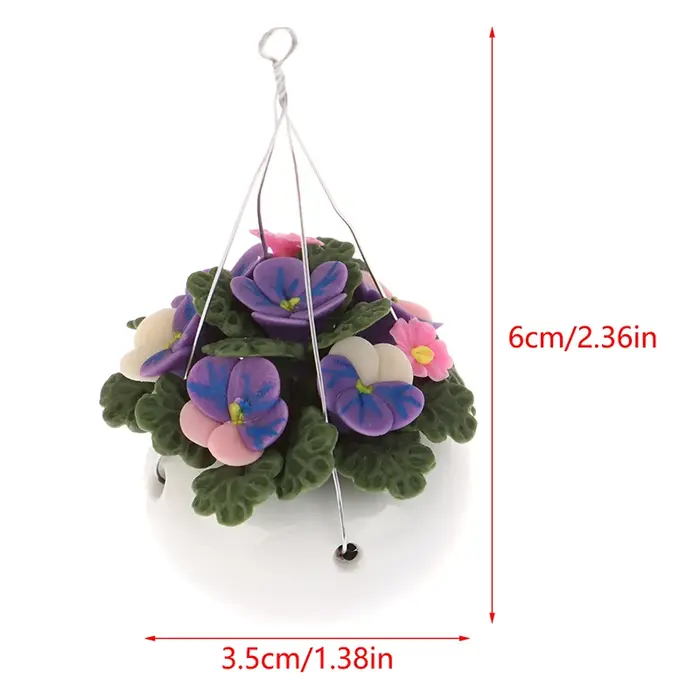 Plantes miniatures en pot pour maison de poupée 1:12, pot de fleurs Phalaenopsis, réservoir suspendu, modèle bonsaï, décoration de jardin pour la maison, accessoires de jouets