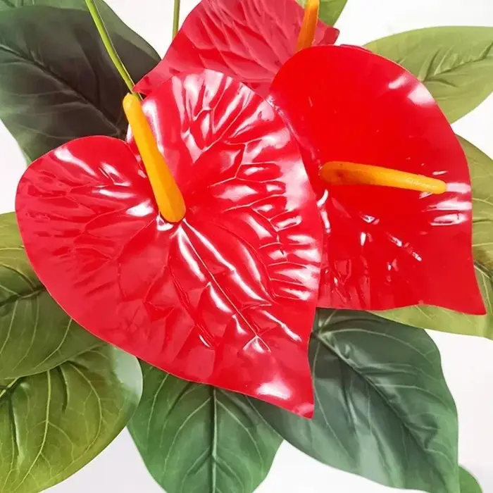 Plante artificielle Anthurium de qualité supérieure à 18 têtes