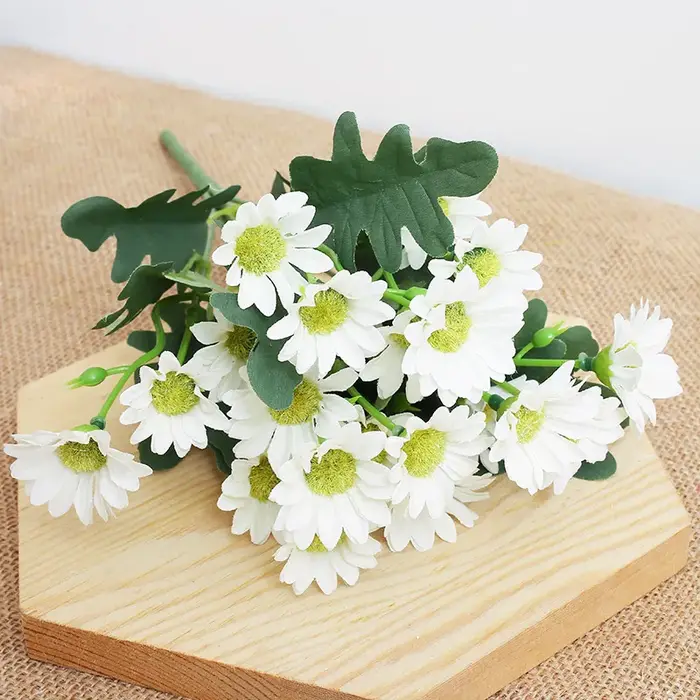Automne belles fleurs artificielles soie marguerite bricolage maison jardin fête mariage décoration 