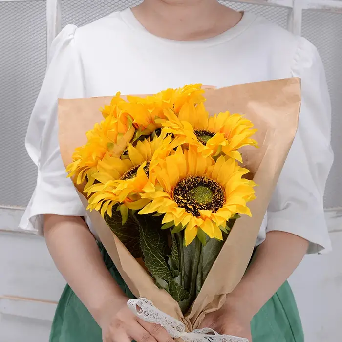 Bouquet de tournesol artificiel en soie