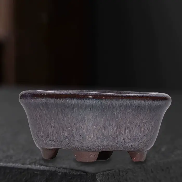 Mini pot à succulentes en argile violette