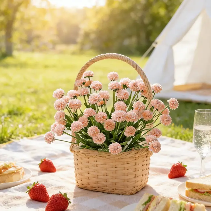 Chrysanthèmes artificiels en soie pour décorations de jardin