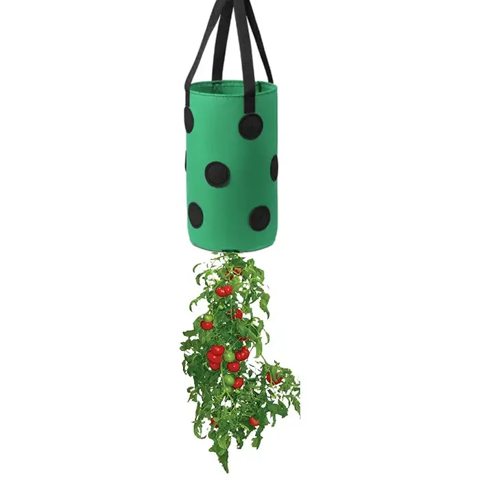 Multi-fonction 13 trous feutre suspendu tomate grandir sac planteur fraise légumes fleur plante crecer sacs jardin