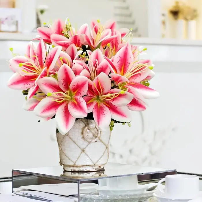 Bouquet de fleurs artificielles d'orchidées