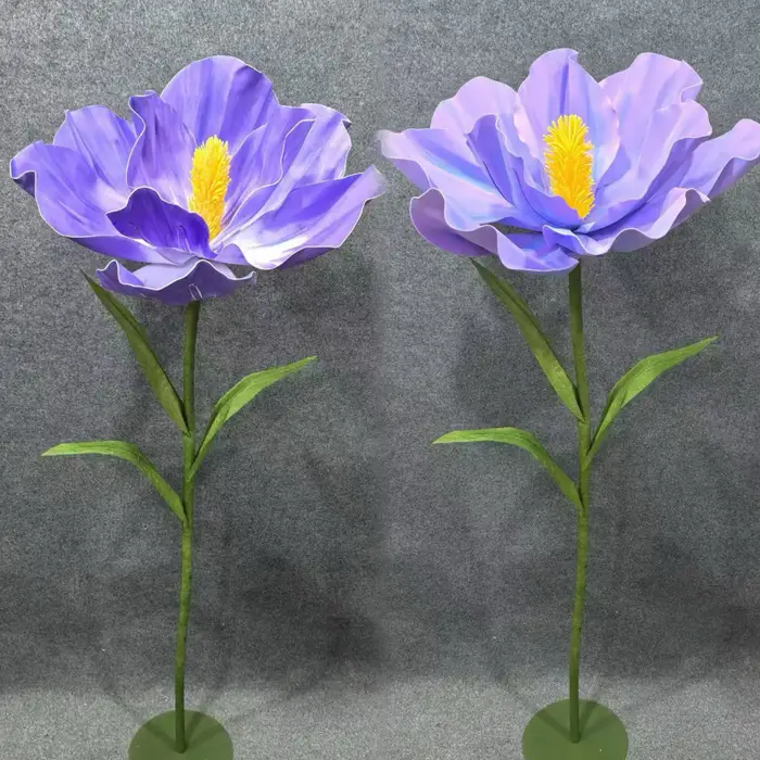 Fleur artificielle géante en mousse Hibiscus de 170 cm avec support pour événements