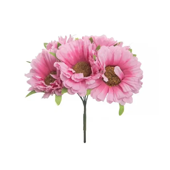 Décorations de Festival de fleurs artificielles pour la maison chambre Table de mariage Couronne décorative soie Daisy Gerbera bricolage cadeaux boîte Scrapbook