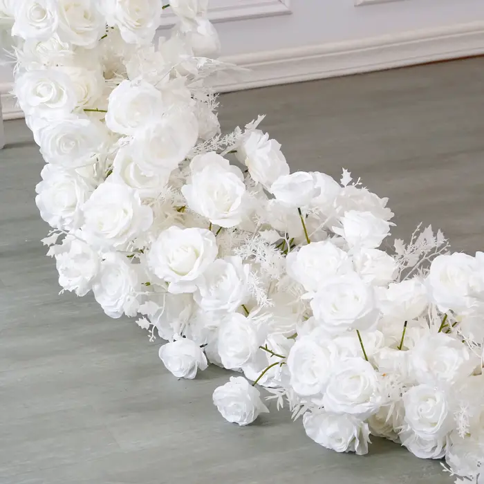 UFlower – roses blanches artificielles d'hortensia, 200cm, pour arrière-plan de mariage, centre de Table, décoration de fête, accessoires muraux pour événements
