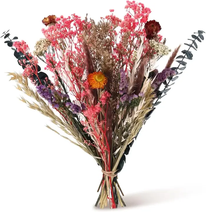 Bouquet de fleurs séchées naturelles 42 cm