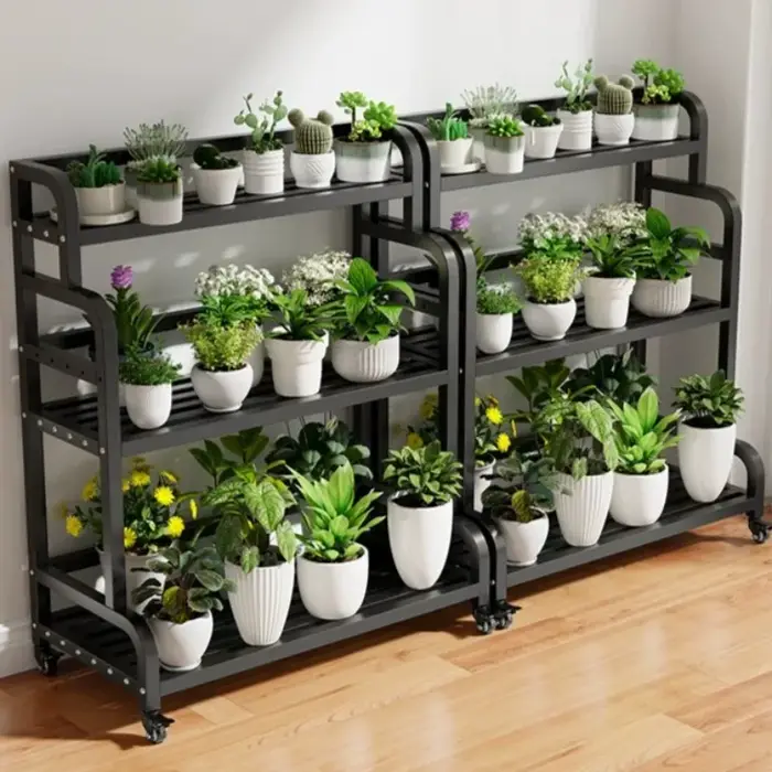Grand support à plantes blanc