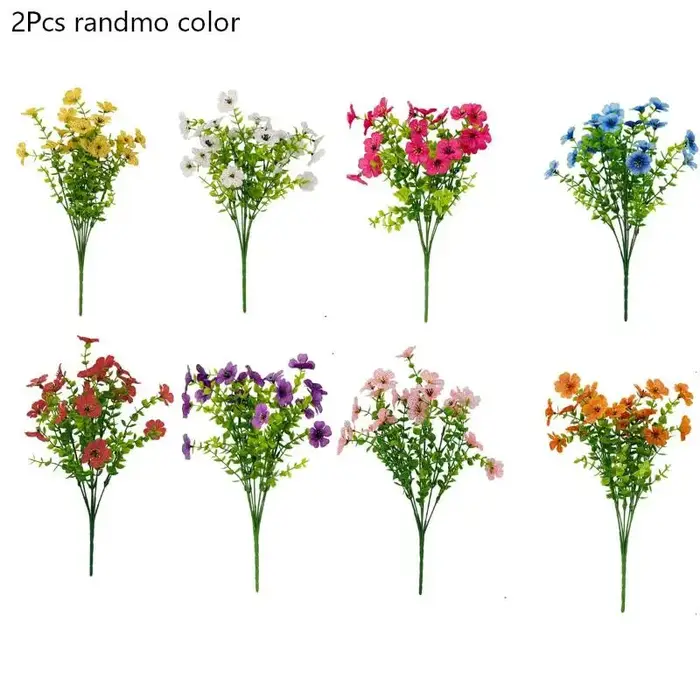 Bouquet de fleurs violettes artificielles, fausses plantes, pour la maison, le jardin, la décoration