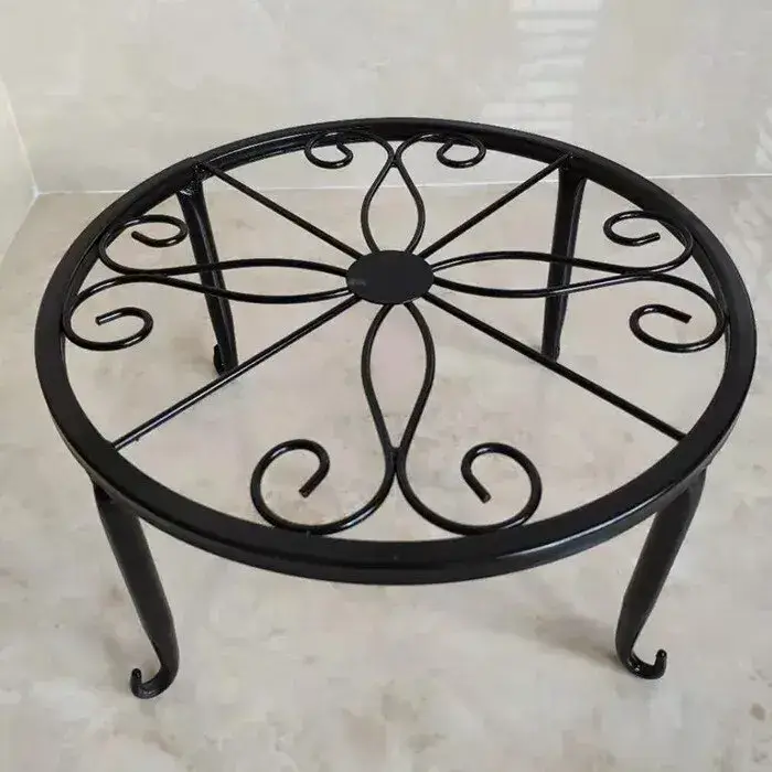 Support de fleurs en fer à pot unique sur pied, support de fleurs d'intérieur pour balcon, support pour pot de fleurs