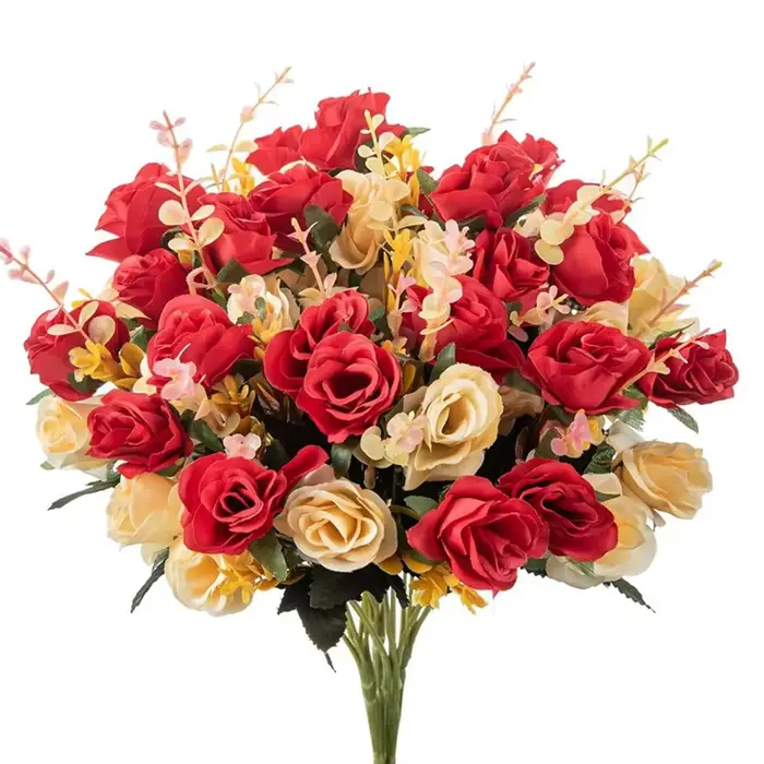 Fleurs artificielles en soie Rose