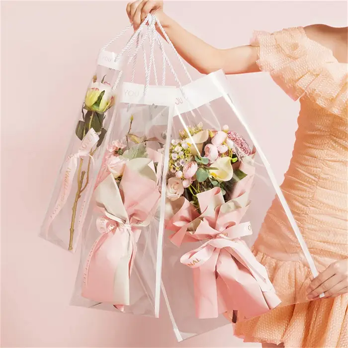 【F】10 pièces de boîtes d'emballage transparentes pour fleurs