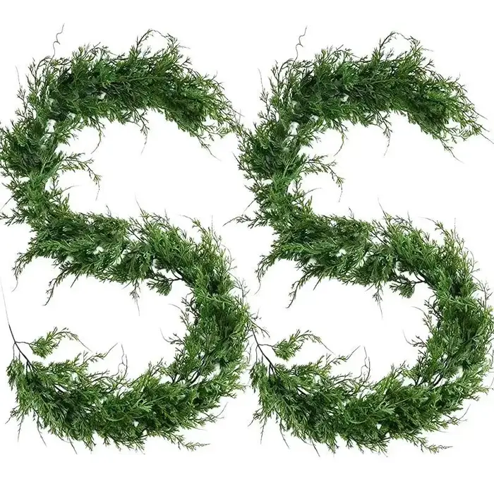 Plantes artificielles, herbe à queue de chat, vigne, verdure de Noël, fleurs pour la décoration de la maison et du jardin, vigne de pin et de cyprès artificielle