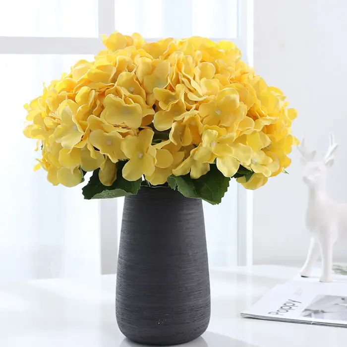 1 bouquet de fleurs d'hortensia artificielles en soie