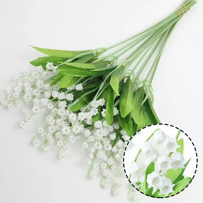 10 pièces fleur artificielle Bellflower simulé lys de la vallée