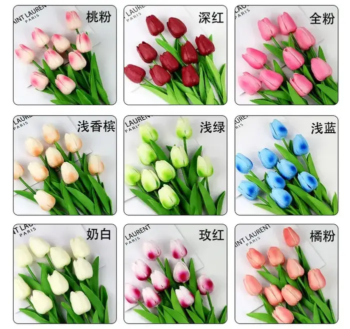 1 pièce tulipe fleurs artificielles vraies
