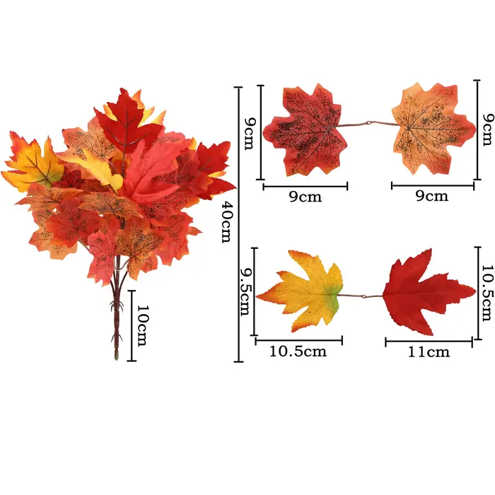Branche de feuille d'érable plantes artificielles automne