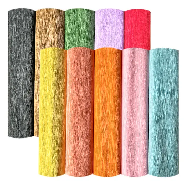 Rouleau de papier pansement froissé origami coloré