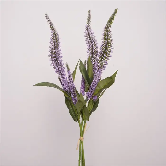 Bouquet de sauge à tige courte de 18,5 pouces, fleur artificielle pour la décoration florale de la m