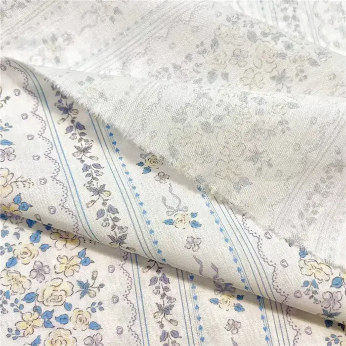 Ours fleur mur frais Branches florales imprimer 100% coton popeline tissu bricolage à la main couture automne robe chemises vêtements matériel