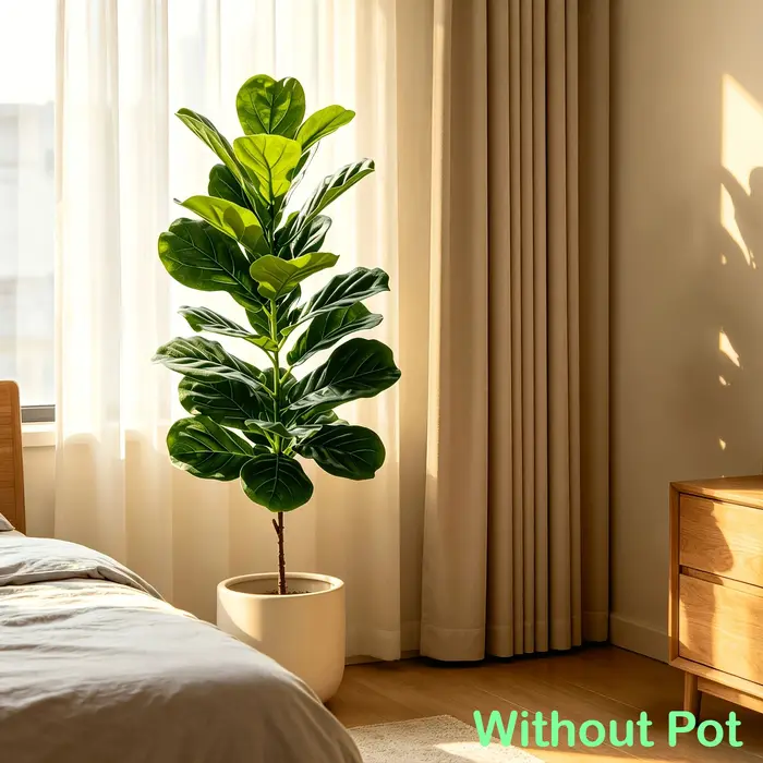 Arbre artificiel Ficus Lyrata, plante tropicale réaliste et luxuriante, pour jardin, cour, villa, hôtel, fête au bord de la piscine