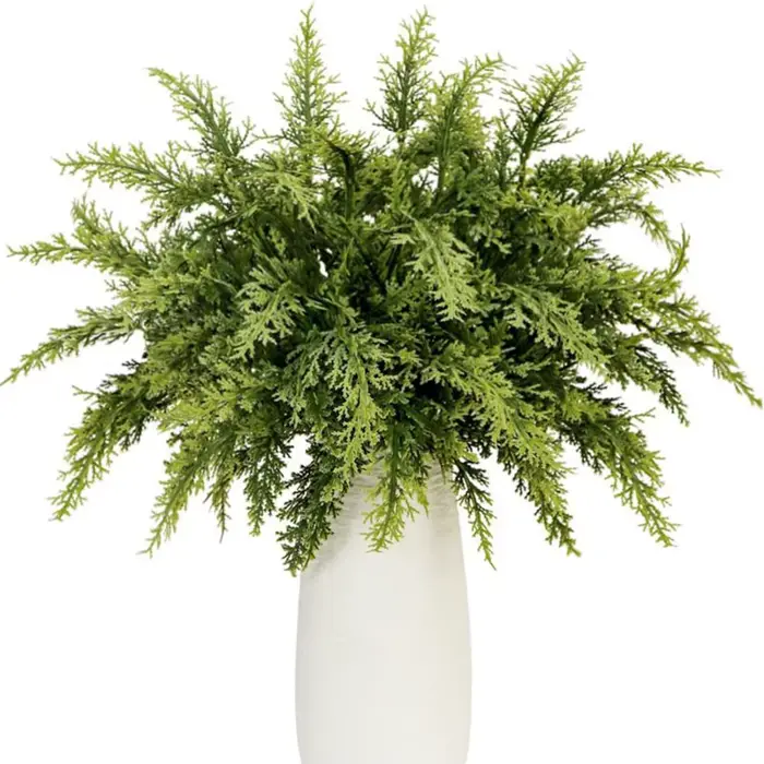 Plantes artificielles Cypress Feuilles Arbre De Noël Partie Maison Chambre Décoration De Table En Pl