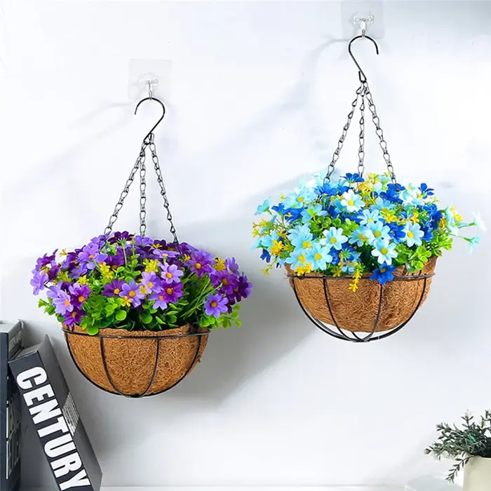 Paniers suspendus guirlandes fleurs de maison pour Patio pelouse jardin décor