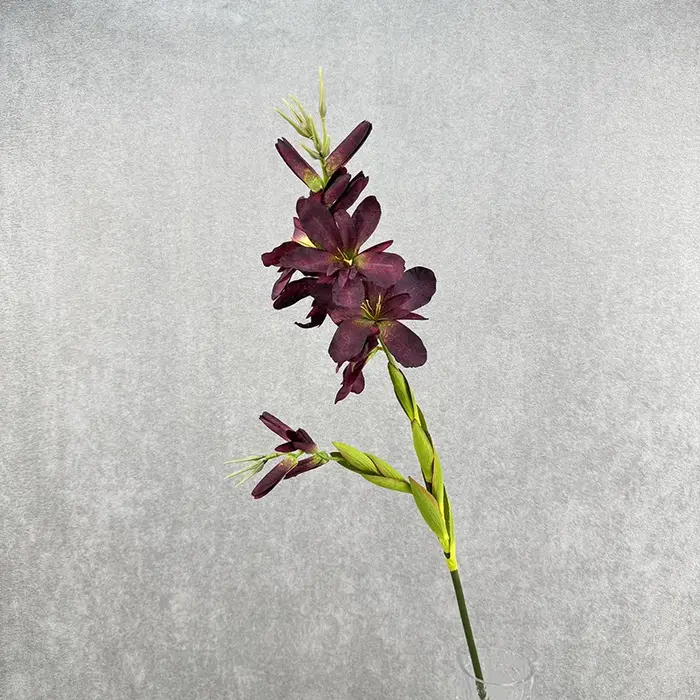 Branche de canne artificielle en soie, fausses fleurs, plantes blanches, tir indien, Simulation de f