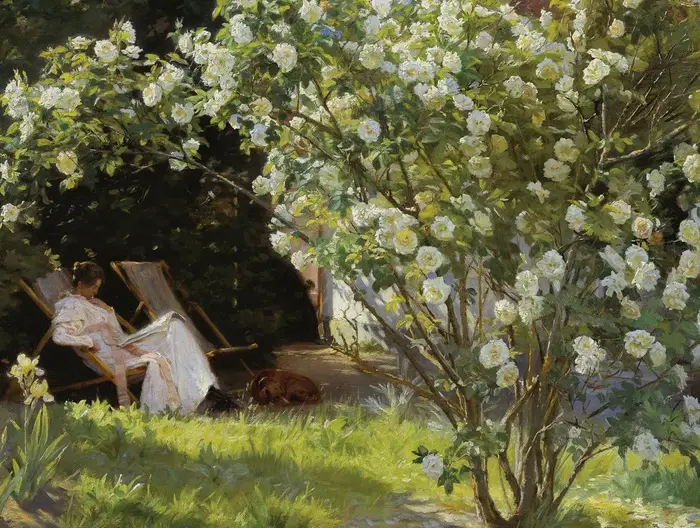 Paysage Floral rétro français inspiré de Monet