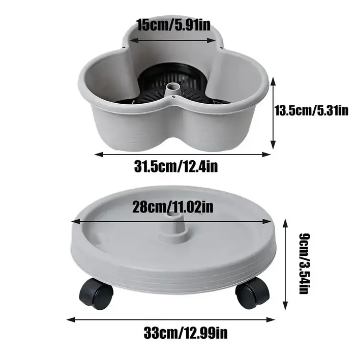 Nouveau pot de fleurs vertical empilable en plastique