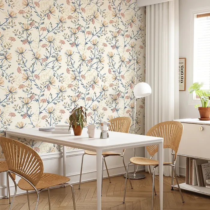 Papier peint auto-adhésif Floral, véritable imperméable, pour la décoration de la maison, papier peint amovible en PVC pour meubles et armoires