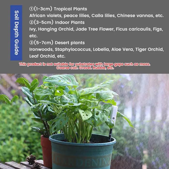 3 couleurs indicateur capteur d'humidité du sol surveillance des plantes fleurs hygromètre du sol détecteur