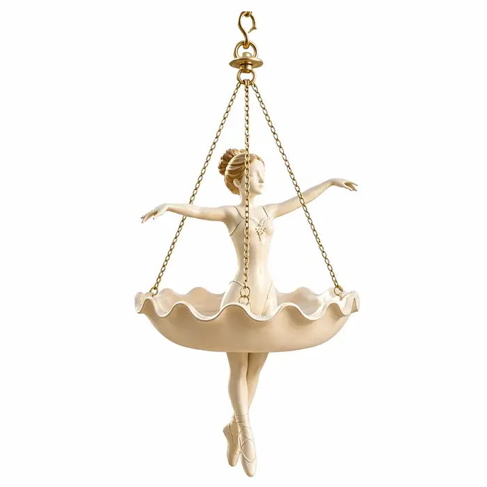 Pot de fleurs suspendu en résine, décoratif et mignon, en forme de ballerine fantaisie, pour plantes