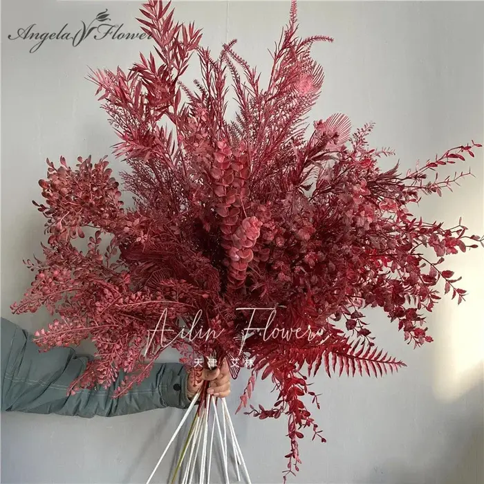 Rose artificielle rouge bordeaux pour mariage