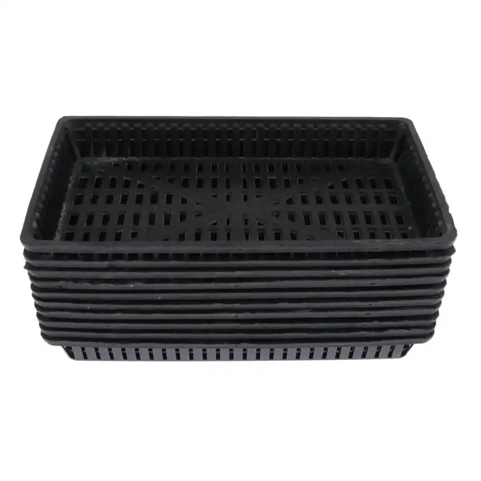 Panier de plantes aquatiques noires, 10 pièces, Pot de plantation d'étang